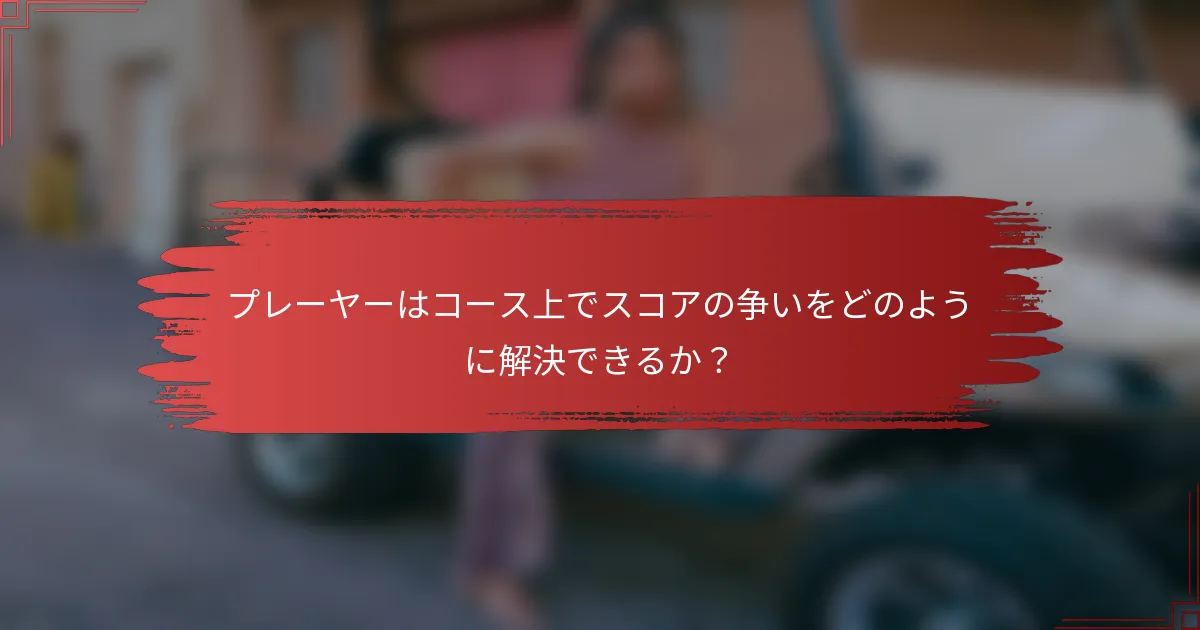 プレーヤーはコース上でスコアの争いをどのように解決できるか?