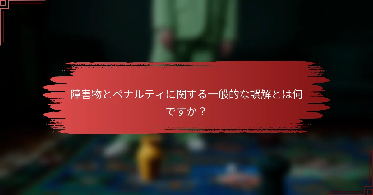 障害物とペナルティに関する一般的な誤解とは何ですか？